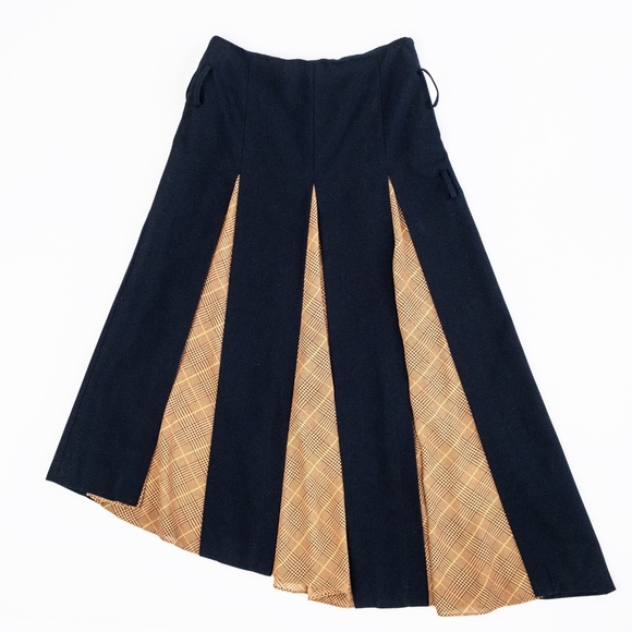 ROKH Women's Navy Scarf Insert Skirt Asymmetrical $625 - Size 0 - Picture 5 of 10